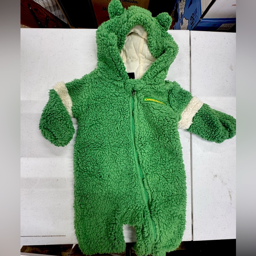 Oregon duck baby Sherpa onesie - 3/6 months